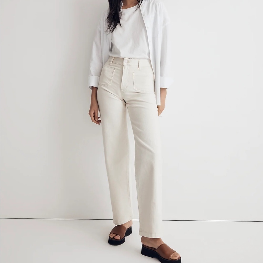 Madewell perfect vintage wide leg jeans vintage canvas patch pocket edition